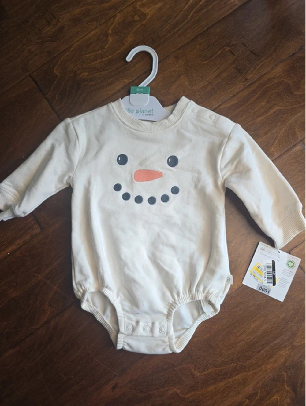 6m brand new snowman, romper, little planet by carter's item 1G6